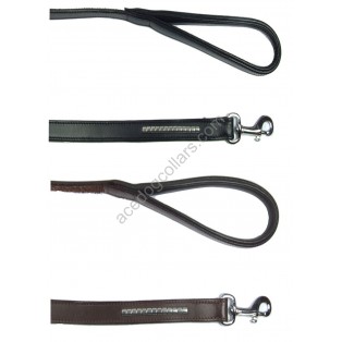 COMFY Leather Lead with a PADDED leather handle - length 110 cm (44")